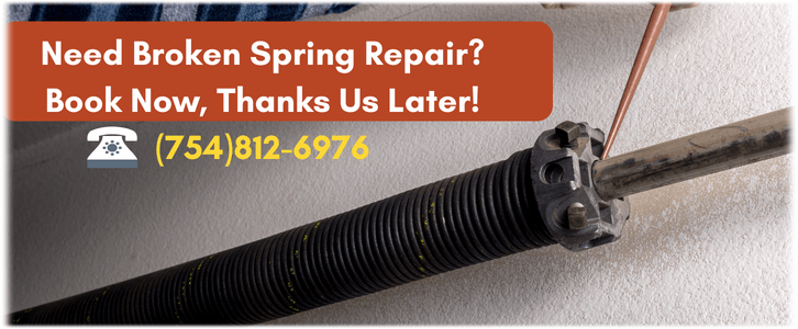 Broken Garage Door Spring Repair Coral Springs (754)812-6976